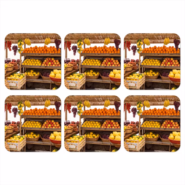 Onderzetter - Marktkraam - Fruit - Vers — 1