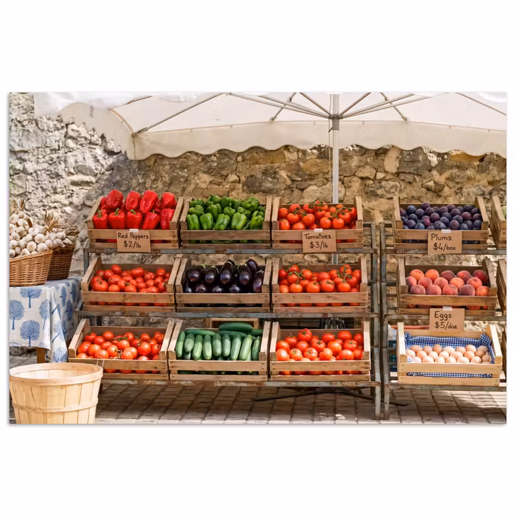 Poster - Eten - Markt - Vers — 1