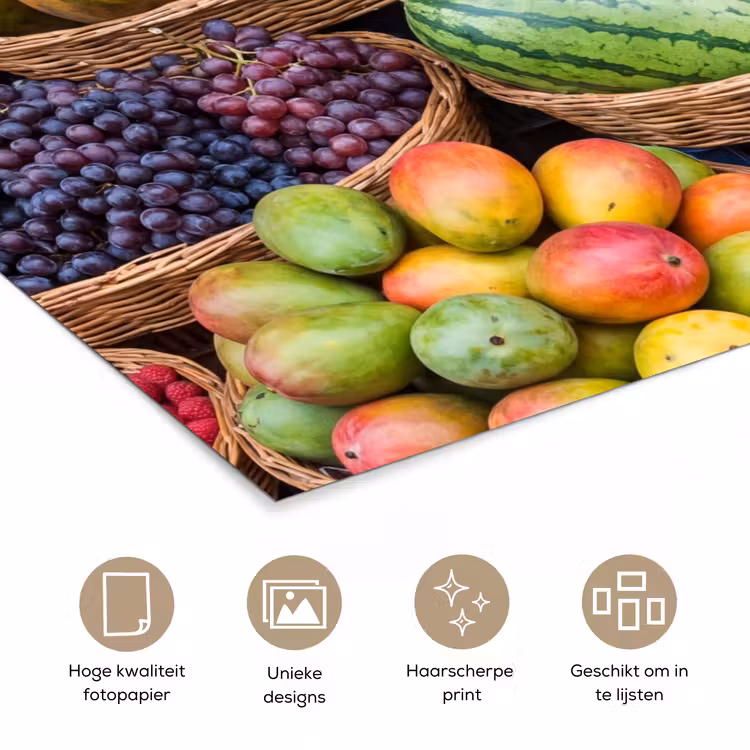 Poster - Fruit - Markt - Kleurrijk — 5