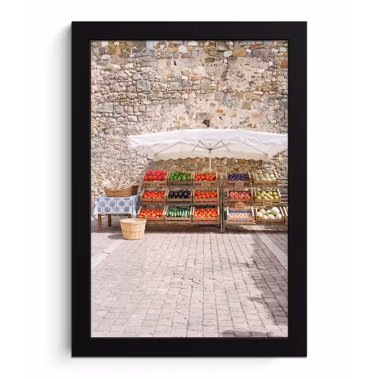 Poster met lijst - Eten - Markt - Vers — 1