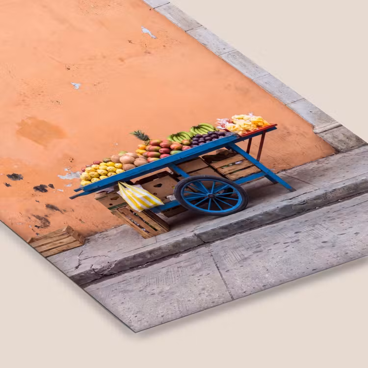 Poster met lijst - Fruit - Kar - Straat — 7