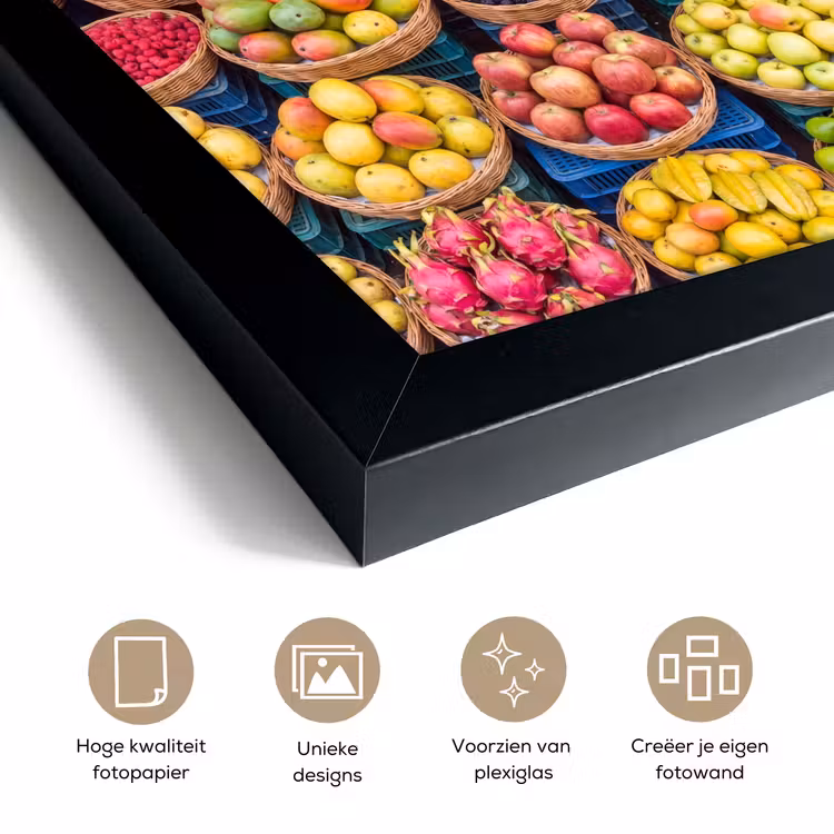 Poster met lijst - Fruit - Markt - Kleurrijk — 6