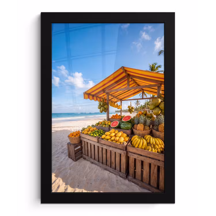 Poster met lijst - Fruit - Strand - Tropisch — 1