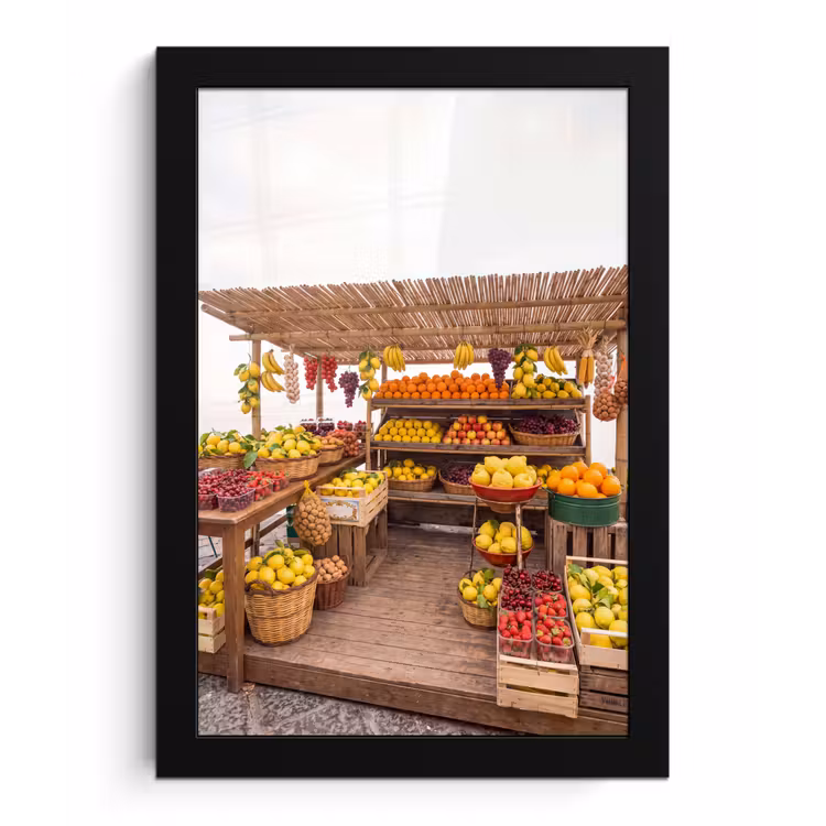 Poster met lijst - Marktkraam - Fruit - Vers — 1