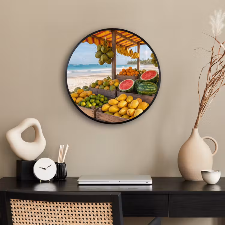 Ronde fotolijst - Fruit - Strand - Tropisch — 3