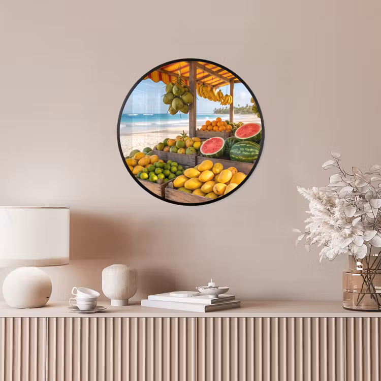 Ronde fotolijst - Fruit - Strand - Tropisch — 5