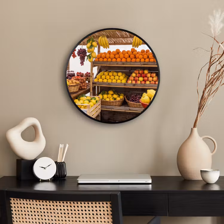Ronde fotolijst - Marktkraam - Fruit - Vers — 3