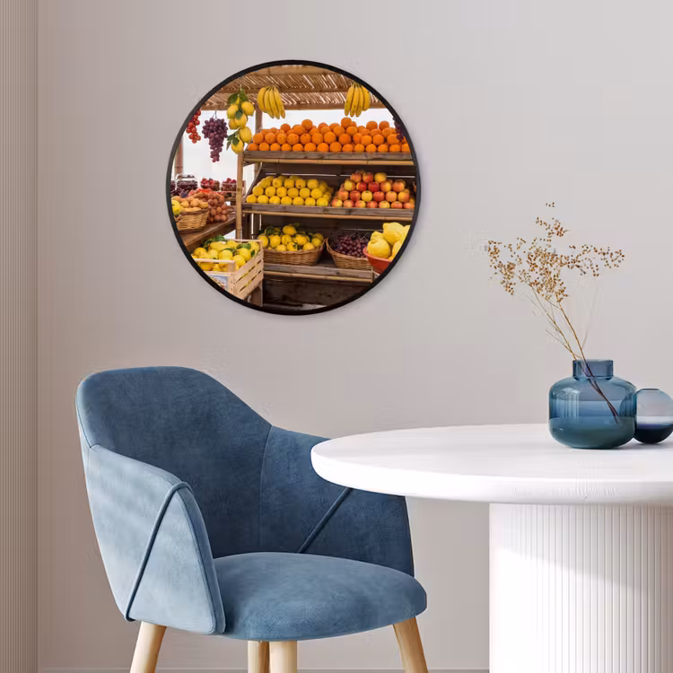 Ronde fotolijst - Marktkraam - Fruit - Vers — 4