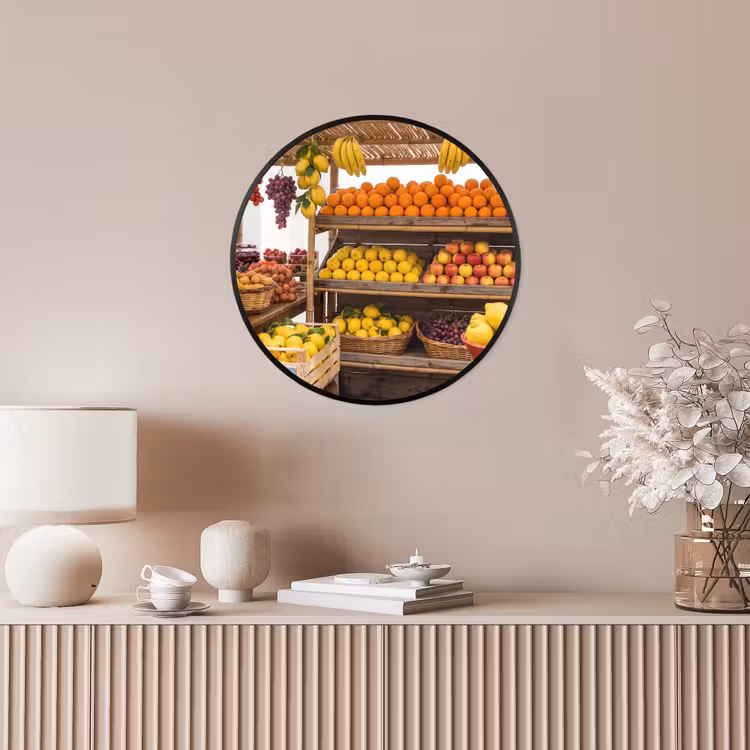 Ronde fotolijst - Marktkraam - Fruit - Vers — 5