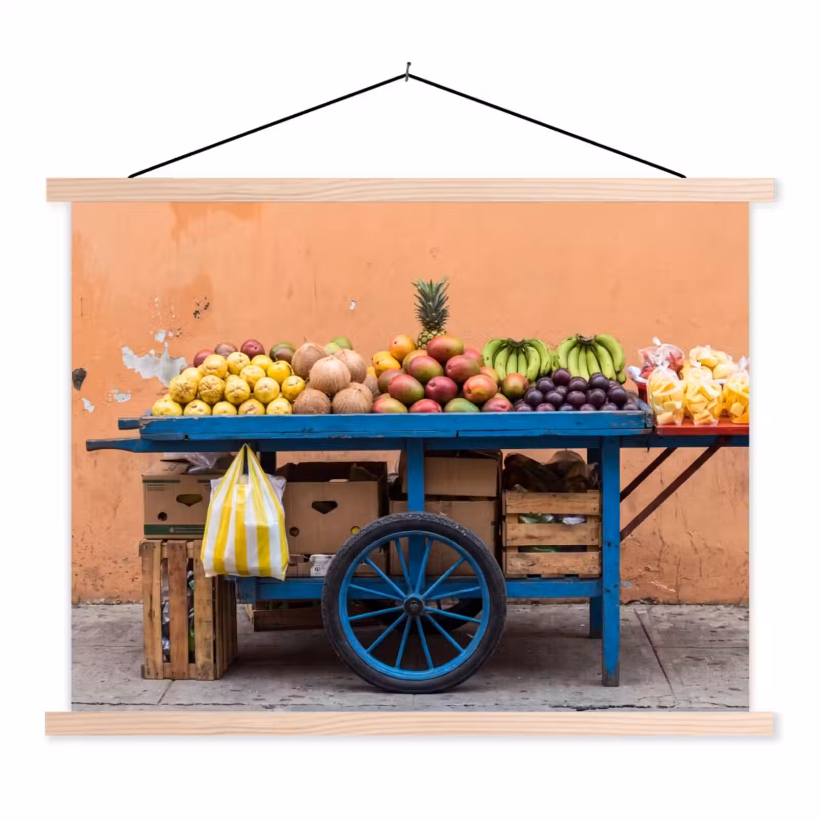 Schoolplaat - Fruit - Kar - Straat — 1