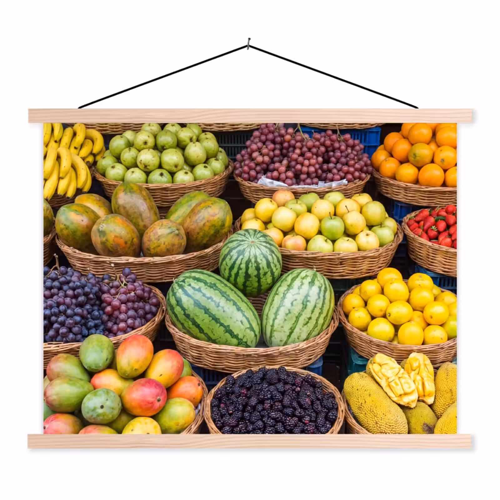 Schoolplaat - Fruit - Markt - Kleurrijk — 1