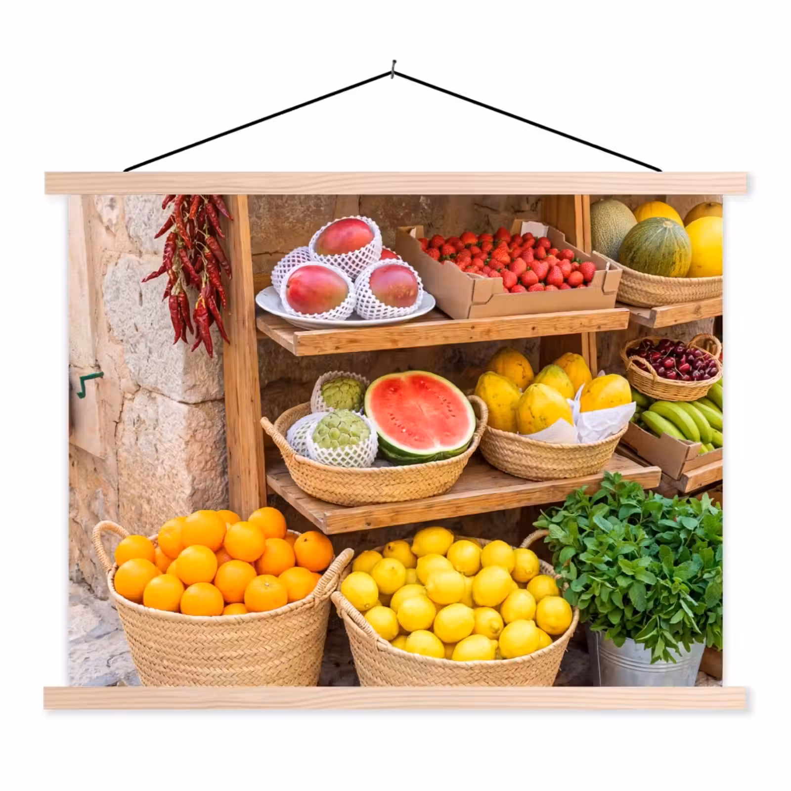 Schoolplaat - Fruit - Markt - Vers — 1