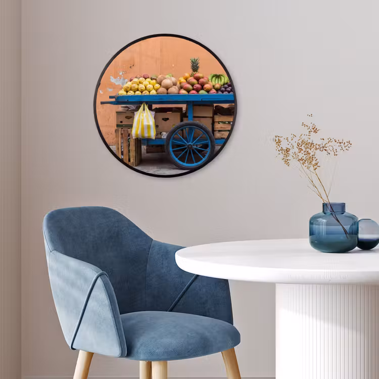 Ronde fotolijst - Fruit - Kar - Straat — 4