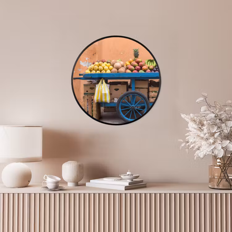 Ronde fotolijst - Fruit - Kar - Straat — 5