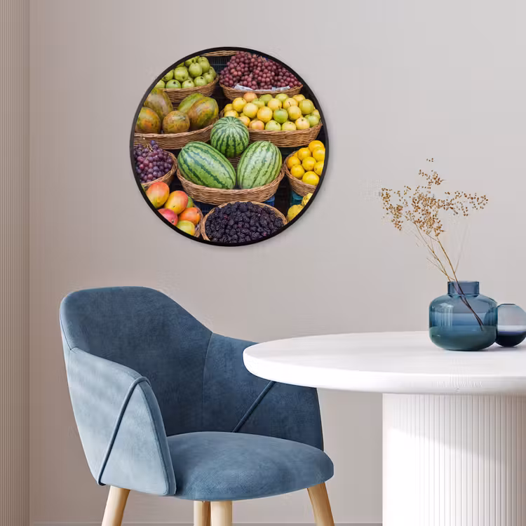 Ronde fotolijst - Fruit - Markt - Kleurrijk — 4