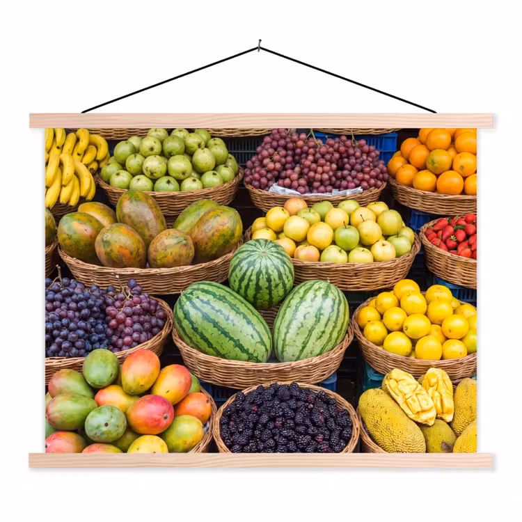 Schoolplaat - Fruit - Markt - Kleurrijk — 1