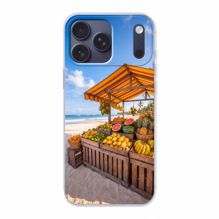 Telefoonhoesje Softcase - Fruit - Strand - Tropisch — 1