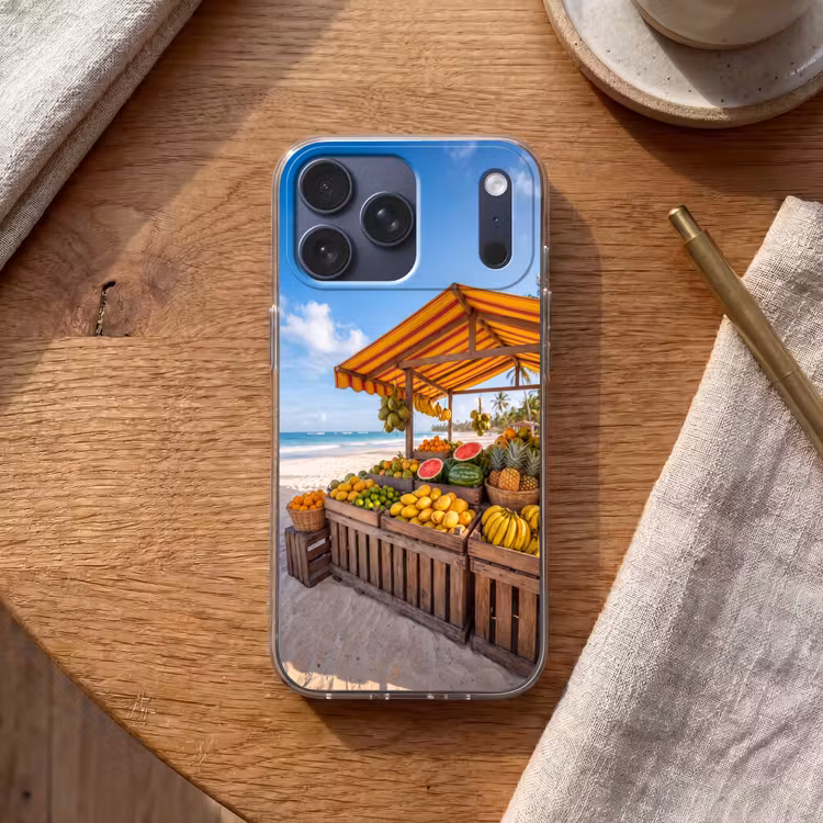 Telefoonhoesje Softcase - Fruit - Strand - Tropisch — 2