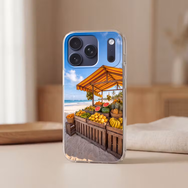 Telefoonhoesje Softcase - Fruit - Strand - Tropisch — 3