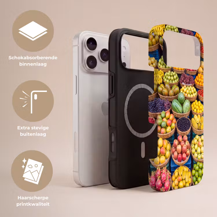 Telefoonhoesje Toughcase - Fruit - Markt - Kleurrijk — 3
