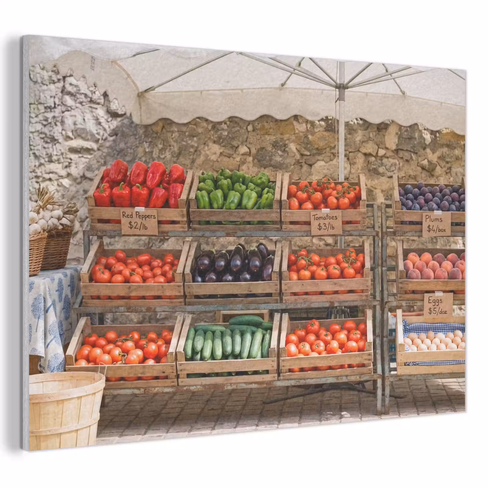 Akoestisch schilderij - Eten - Markt - Vers — 1