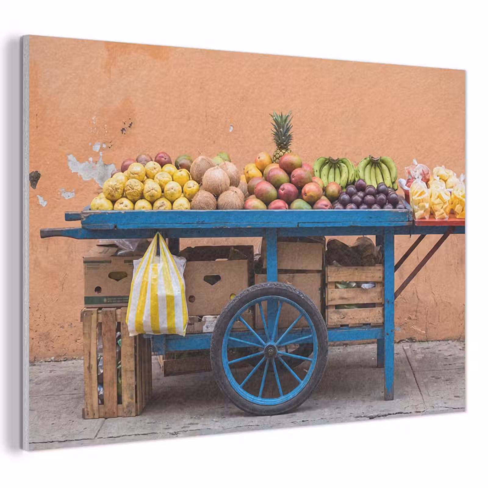Akoestisch schilderij - Fruit - Kar - Straat — 1