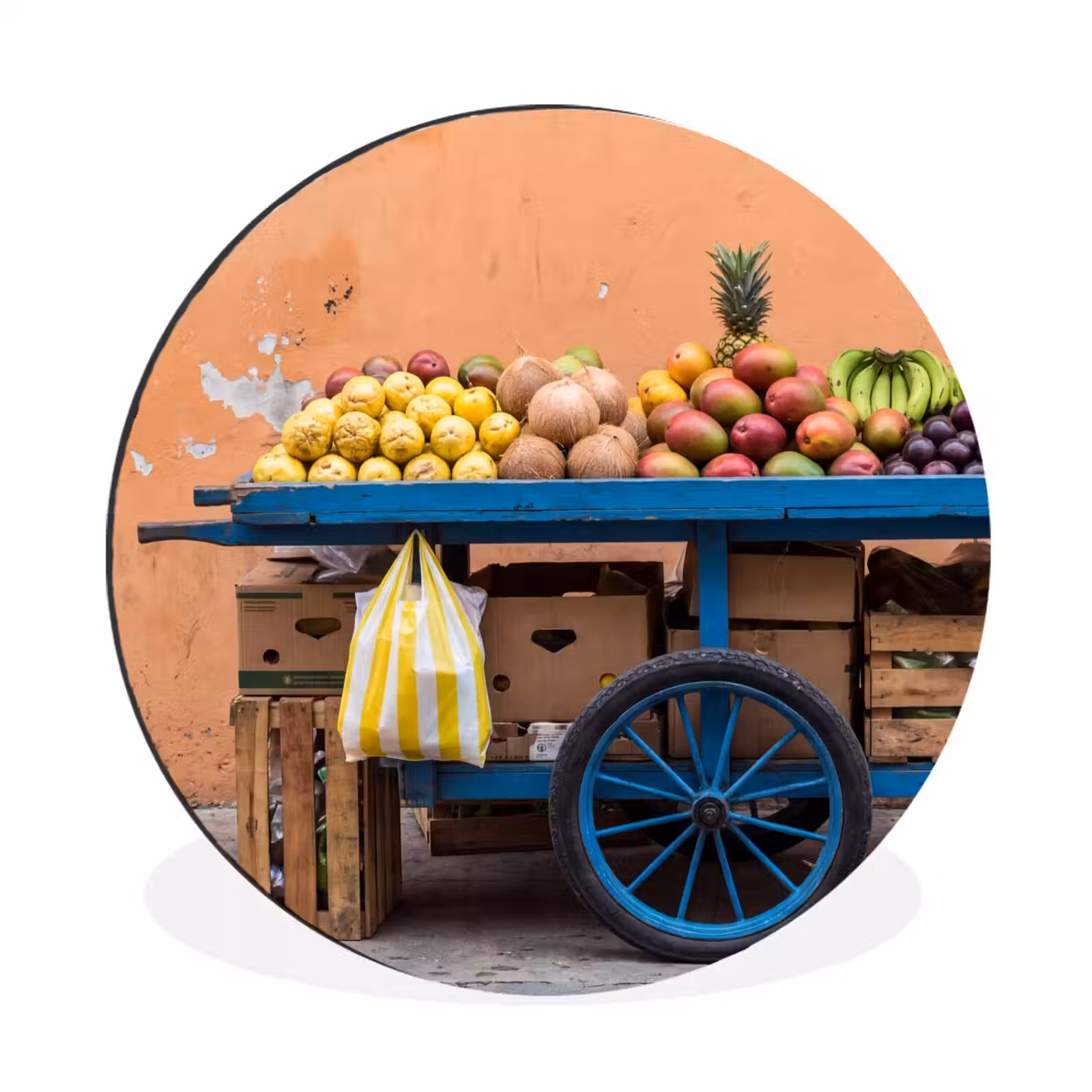 Wandcirkel - Aluminium - Fruit - Kar - Straat — 1