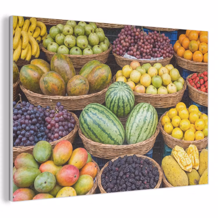 Akoestisch schilderij - Fruit - Markt - Kleurrijk — 1