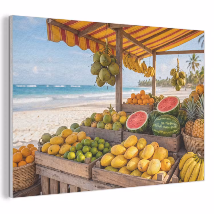Akoestisch schilderij - Fruit - Strand - Tropisch — 1