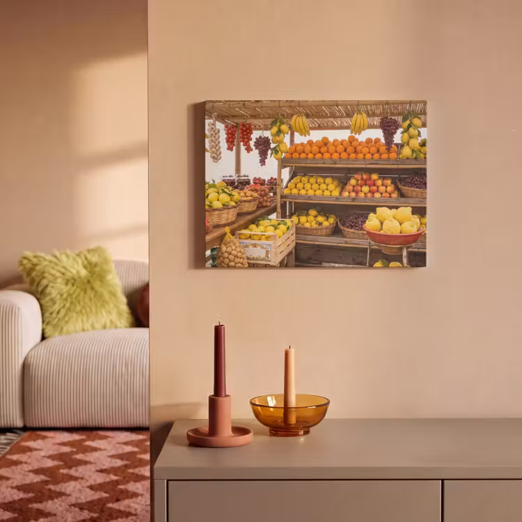 Akoestisch schilderij - Marktkraam - Fruit - Vers — 2