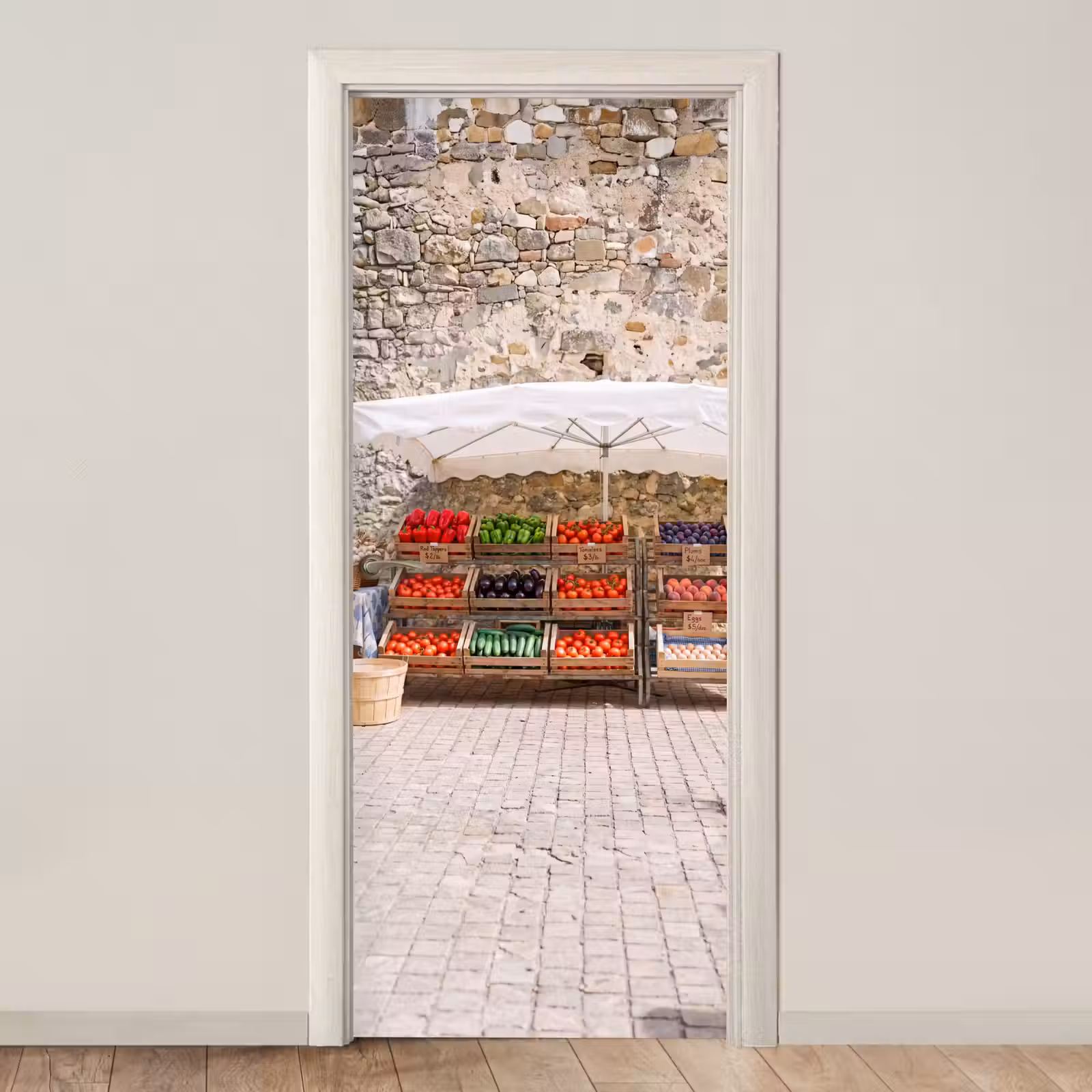 Deursticker - Eten - Markt - Vers — 1