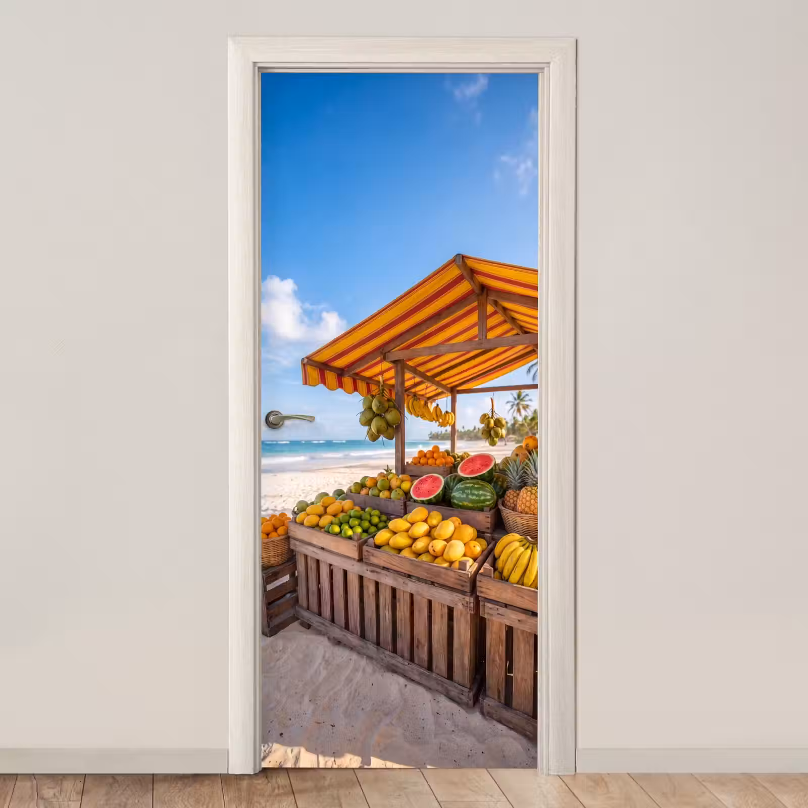 Deursticker - Fruit - Strand - Tropisch — 1