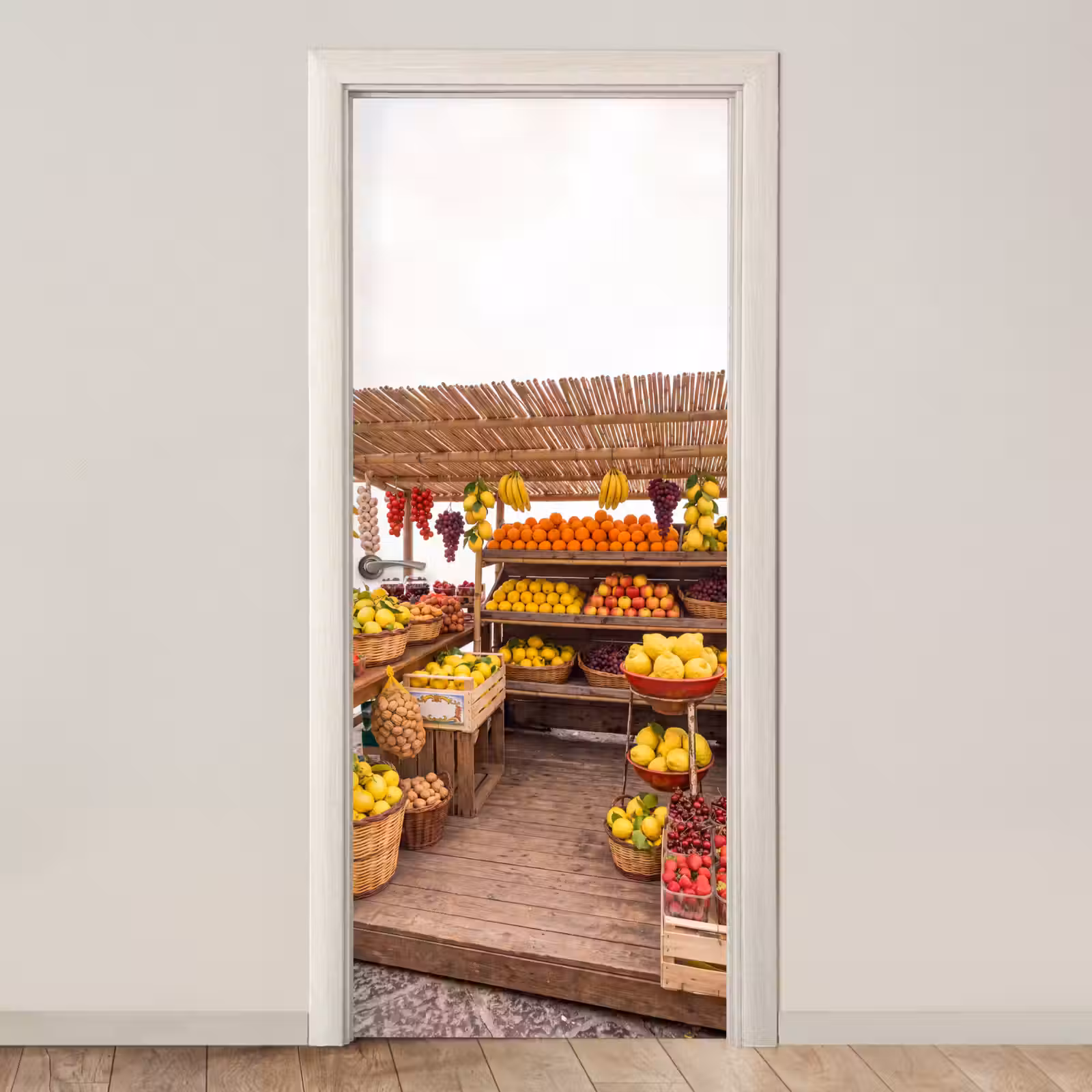 Deursticker - Marktkraam - Fruit - Vers — 1
