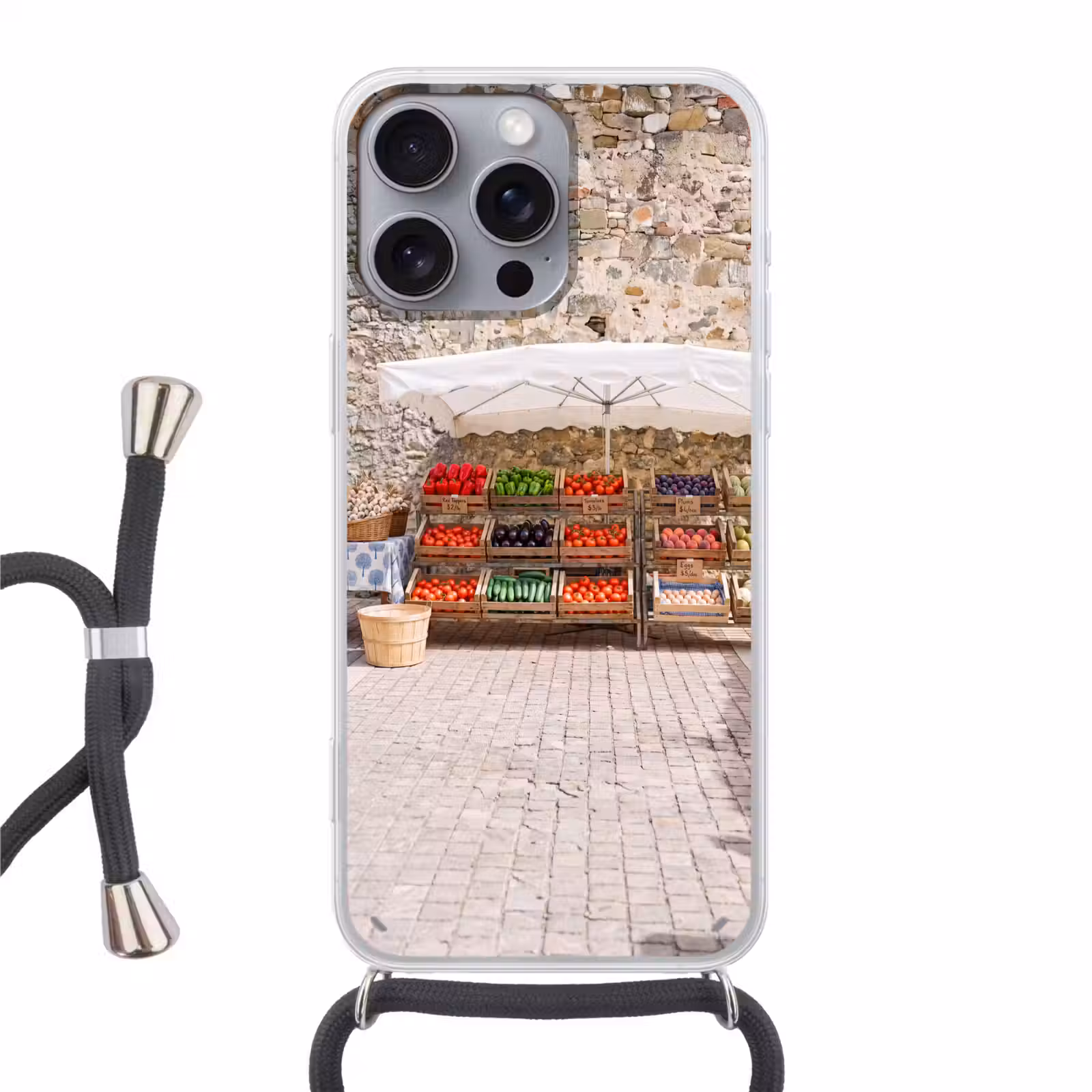 Telefoonhoesje met koord - Eten - Markt - Vers — 1