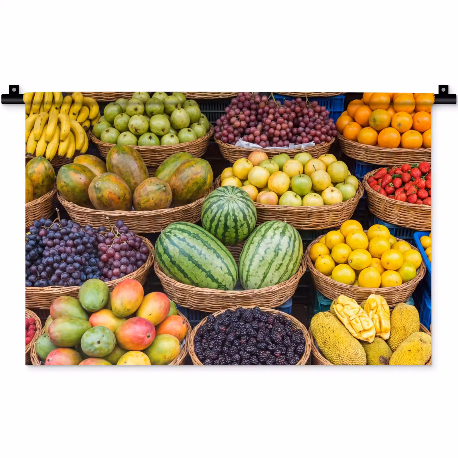 Wandkleed - Fruit - Markt - Kleurrijk — 1
