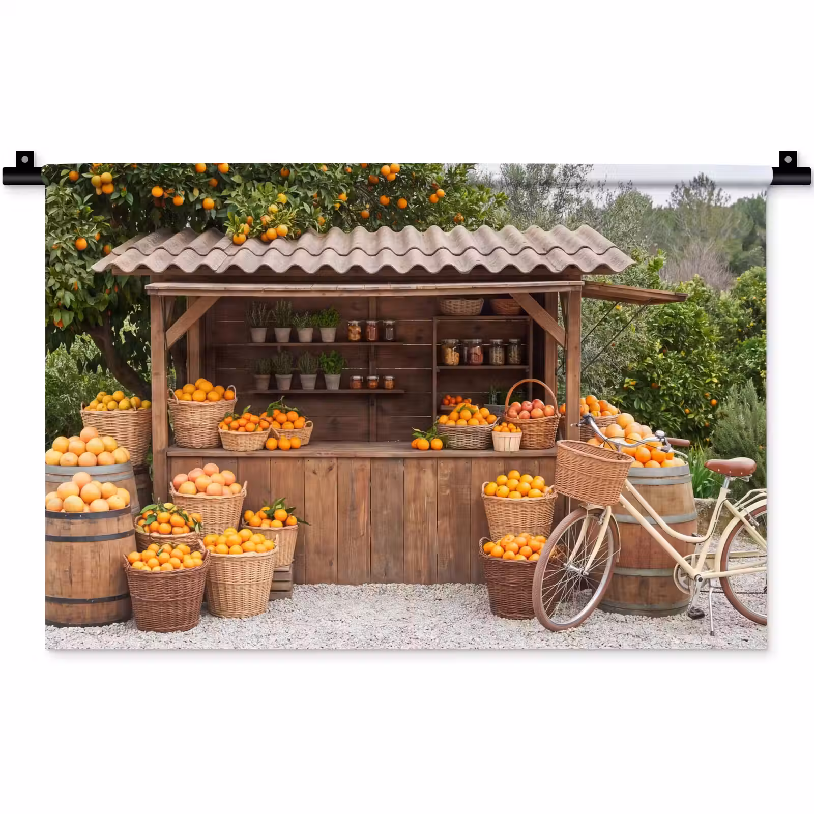 Wandkleed - Fruit - Markt - Landelijk — 1