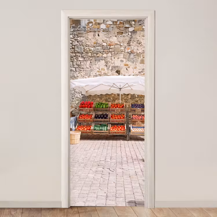Deursticker - Eten - Markt - Vers — 1