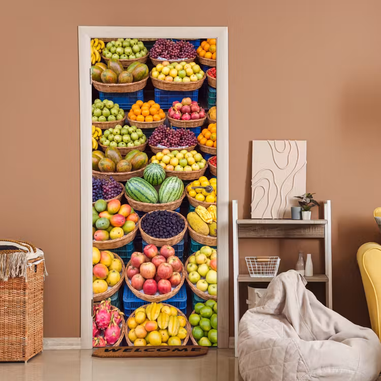 Deursticker - Fruit - Markt - Kleurrijk — 2
