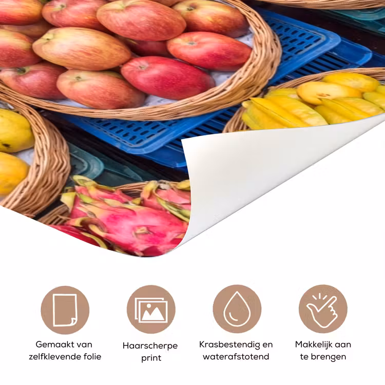 Deursticker - Fruit - Markt - Kleurrijk — 3