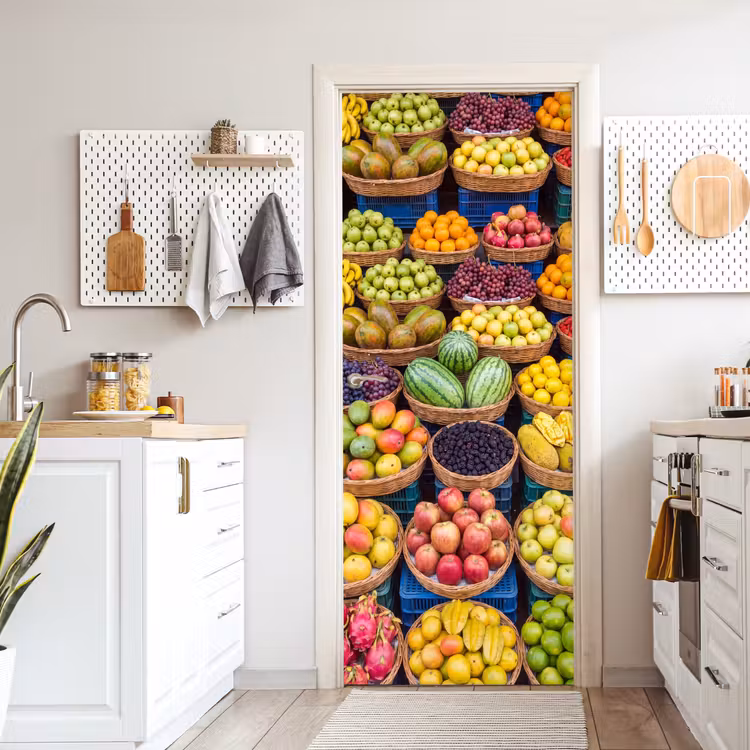 Deursticker - Fruit - Markt - Kleurrijk — 7