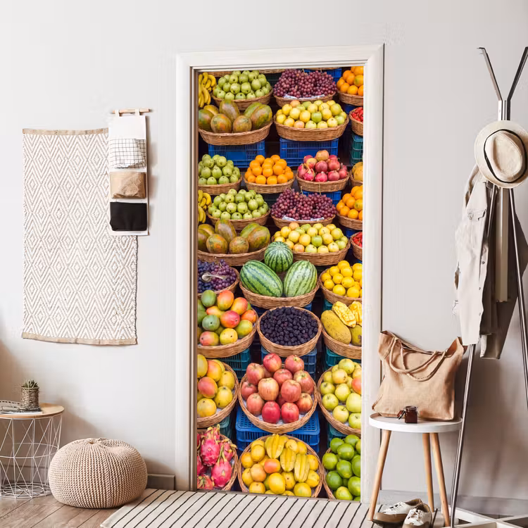 Deursticker - Fruit - Markt - Kleurrijk — 8
