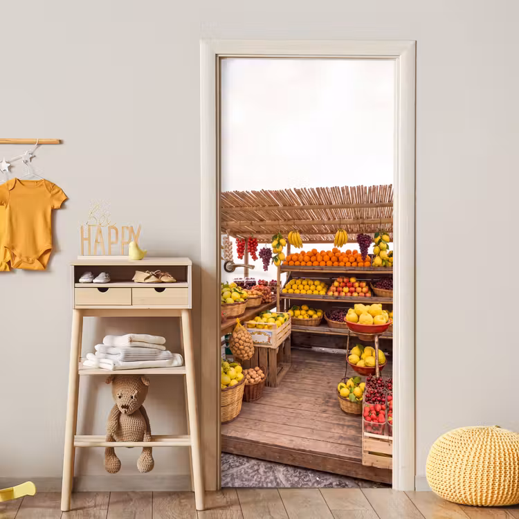 Deursticker - Marktkraam - Fruit - Vers — 6