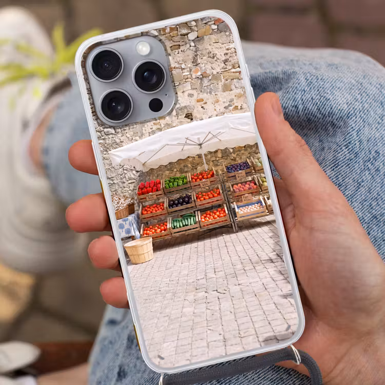 Telefoonhoesje met koord - Eten - Markt - Vers — 2