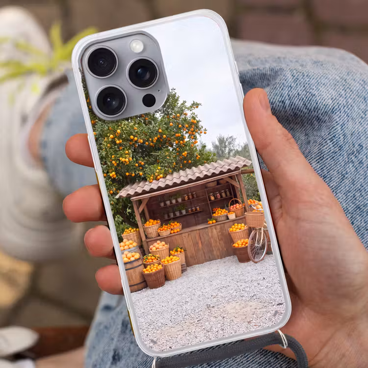 Telefoonhoesje met koord - Fruit - Markt - Landelijk — 2