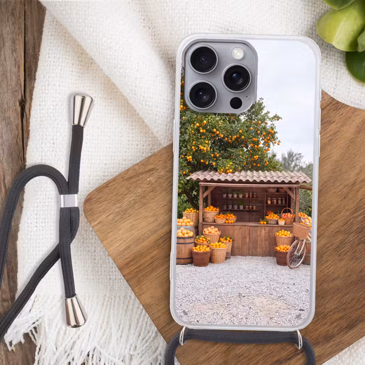 Telefoonhoesje met koord - Fruit - Markt - Landelijk — 3
