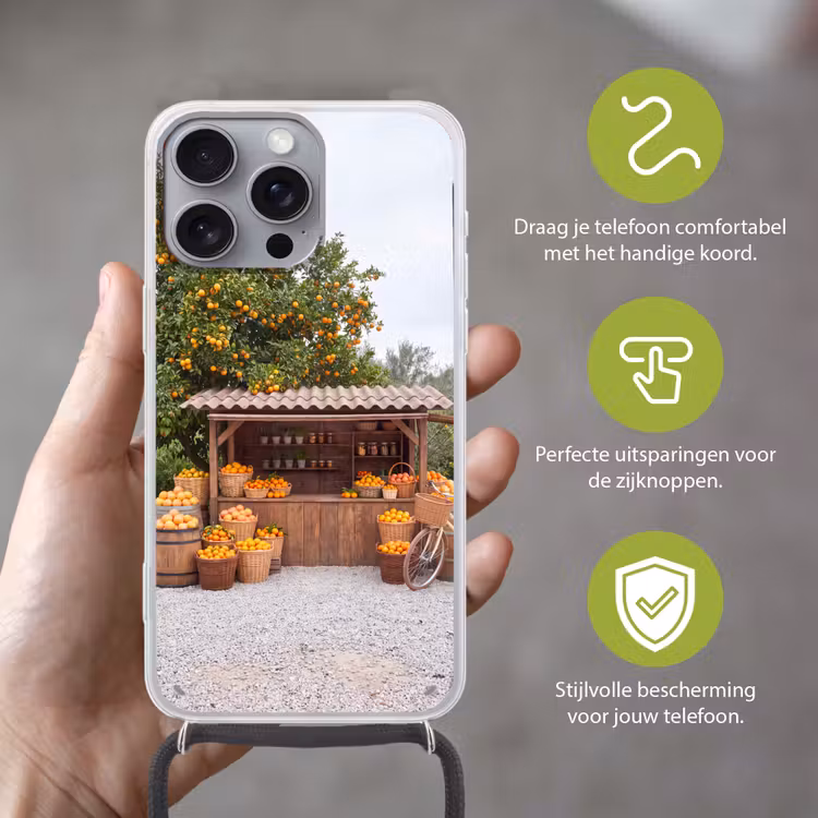 Telefoonhoesje met koord - Fruit - Markt - Landelijk — 4