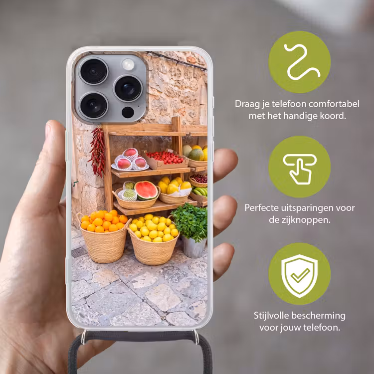 Telefoonhoesje met koord - Fruit - Markt - Vers — 4