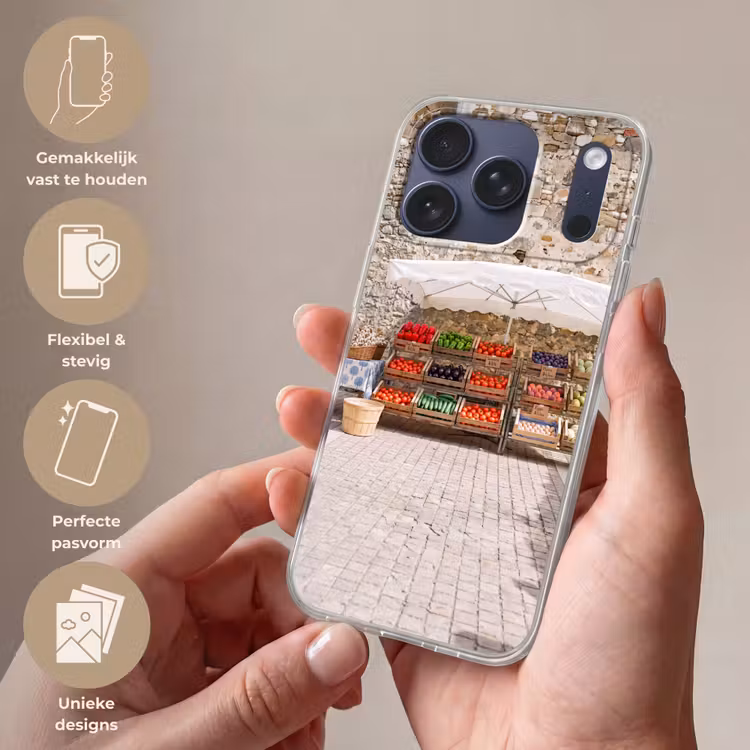 Telefoonhoesje Softcase - Eten - Markt - Vers — 4