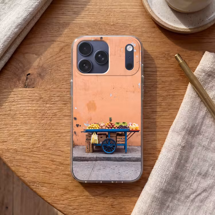 Telefoonhoesje Softcase - Fruit - Kar - Straat — 2