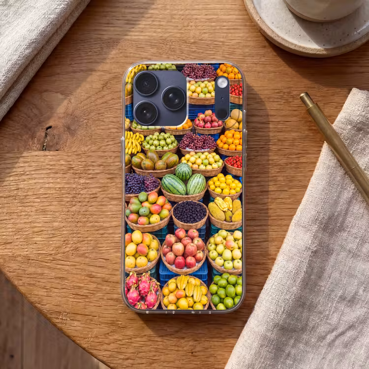 Telefoonhoesje Softcase - Fruit - Markt - Kleurrijk — 2